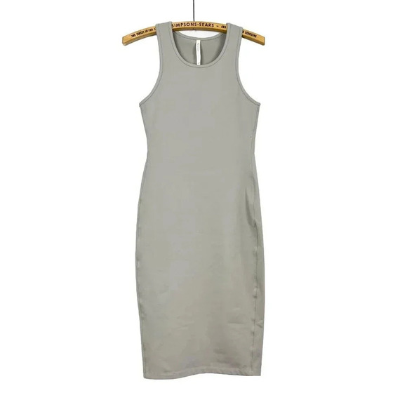 The Group by Babaton Womens XS Ariane Bodycon Racerback Tank Dress Grey-Green - Picture 2 of 4